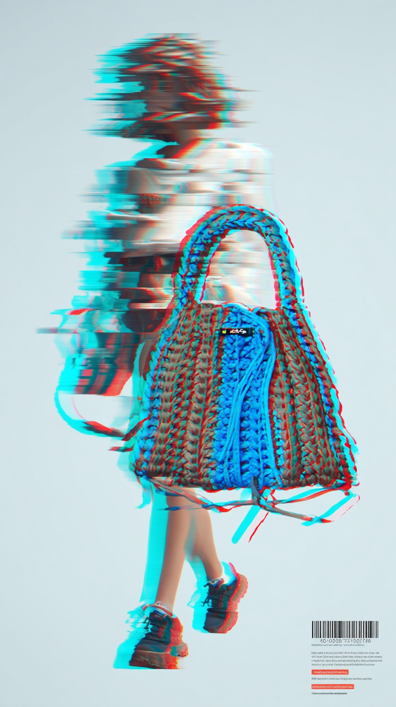 Handgehäkelte nachhaltige Handtasche aus recyceltem Textilgarn - NALA – Bild 3