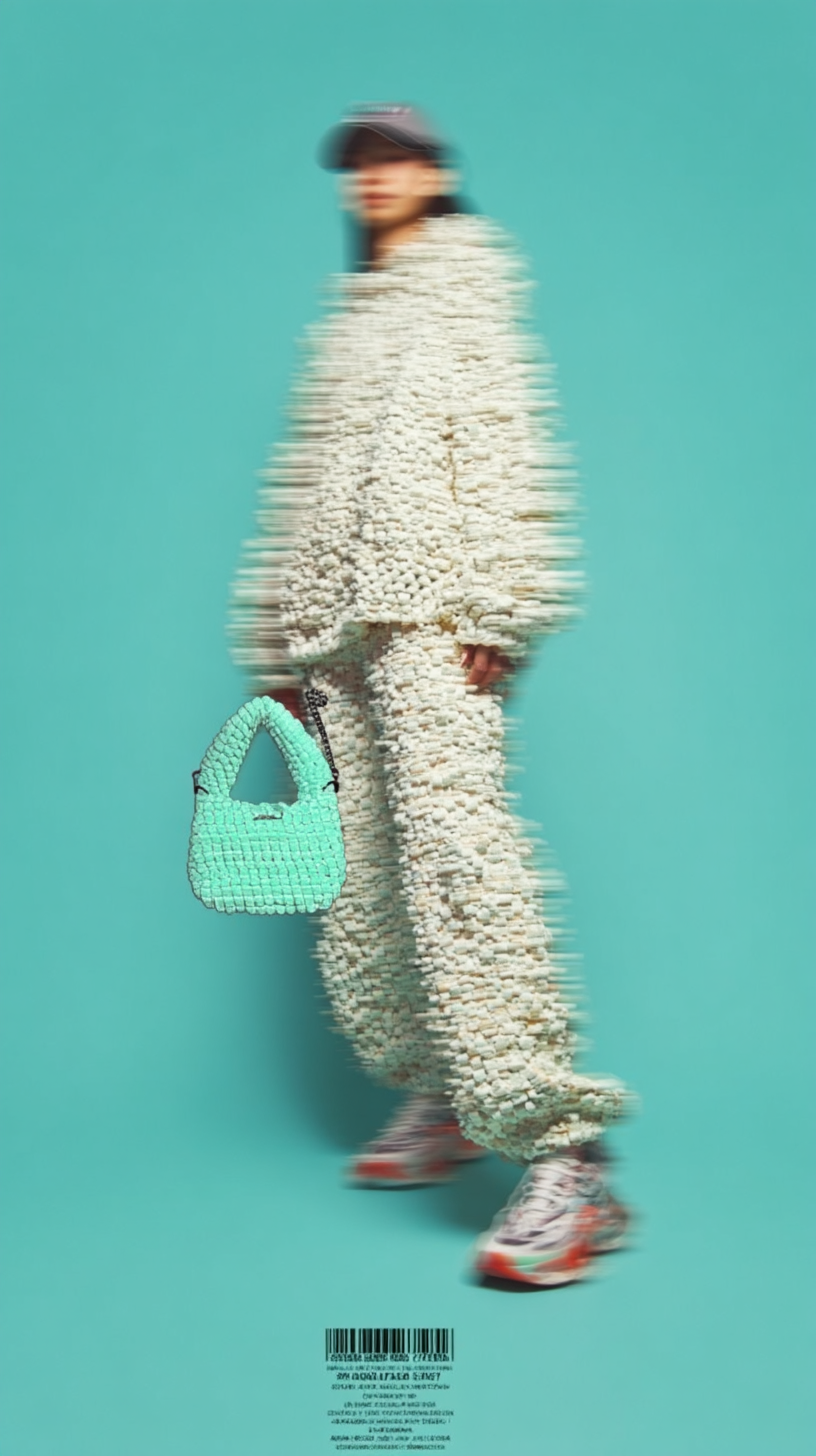 Chenille Mini Bag Clinté – handgehäkelte Tasche mit Kette. – Bild 23