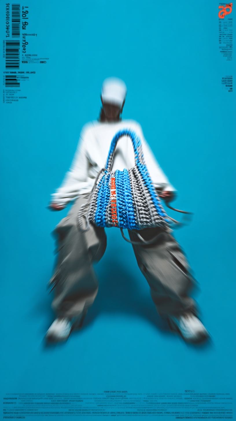Handgehäkelte nachhaltige Handtasche aus recyceltem Textilgarn - NALA – Bild 14