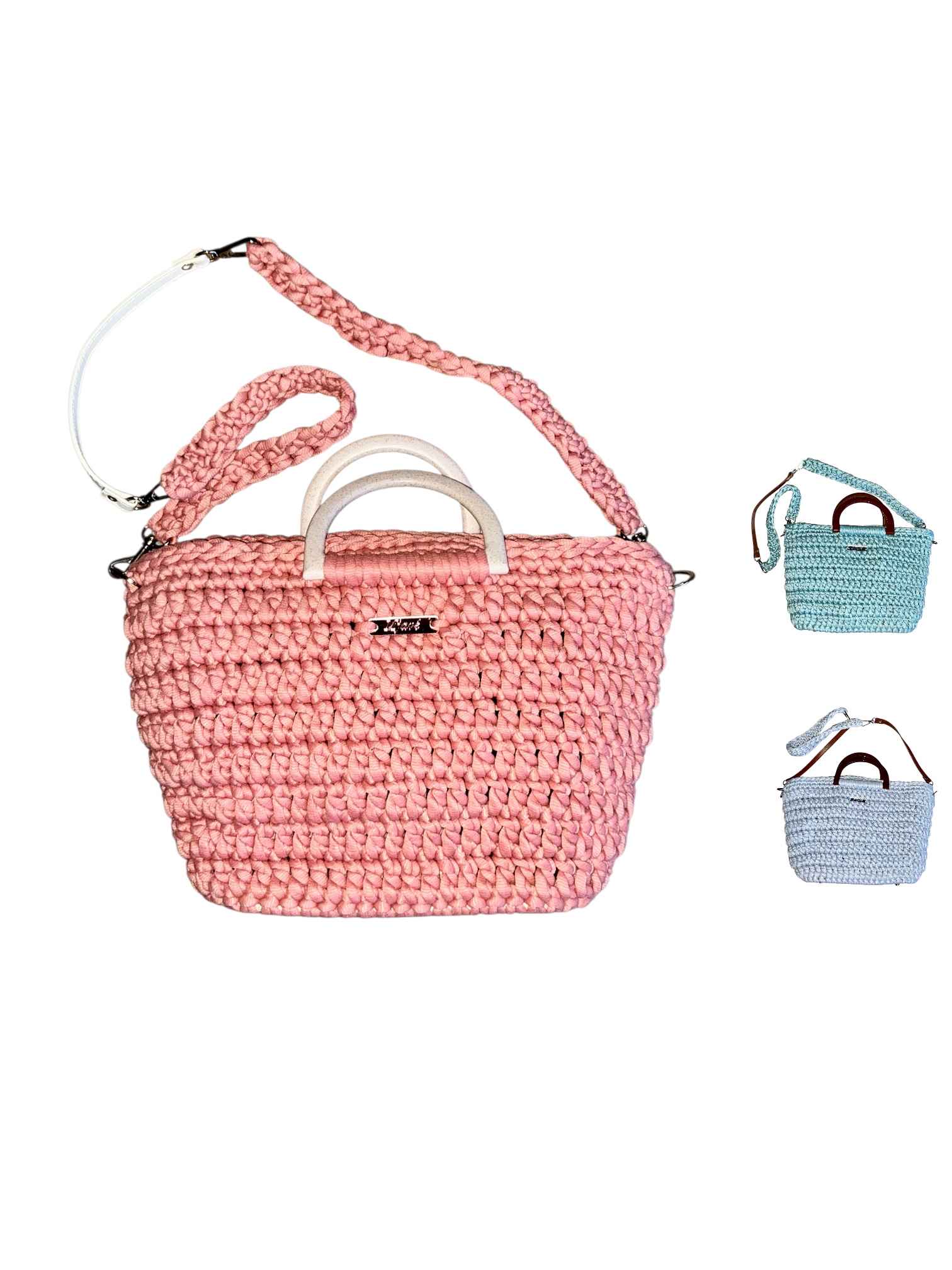 handgefertigte gehäkelte Tasche - modern weich 100% Mjavé
