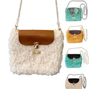 Teddy Tasche Handgehäkelt Kuschelig Weich Schultertasche Handmade Geschenk für Frauen Einzelstück Plush