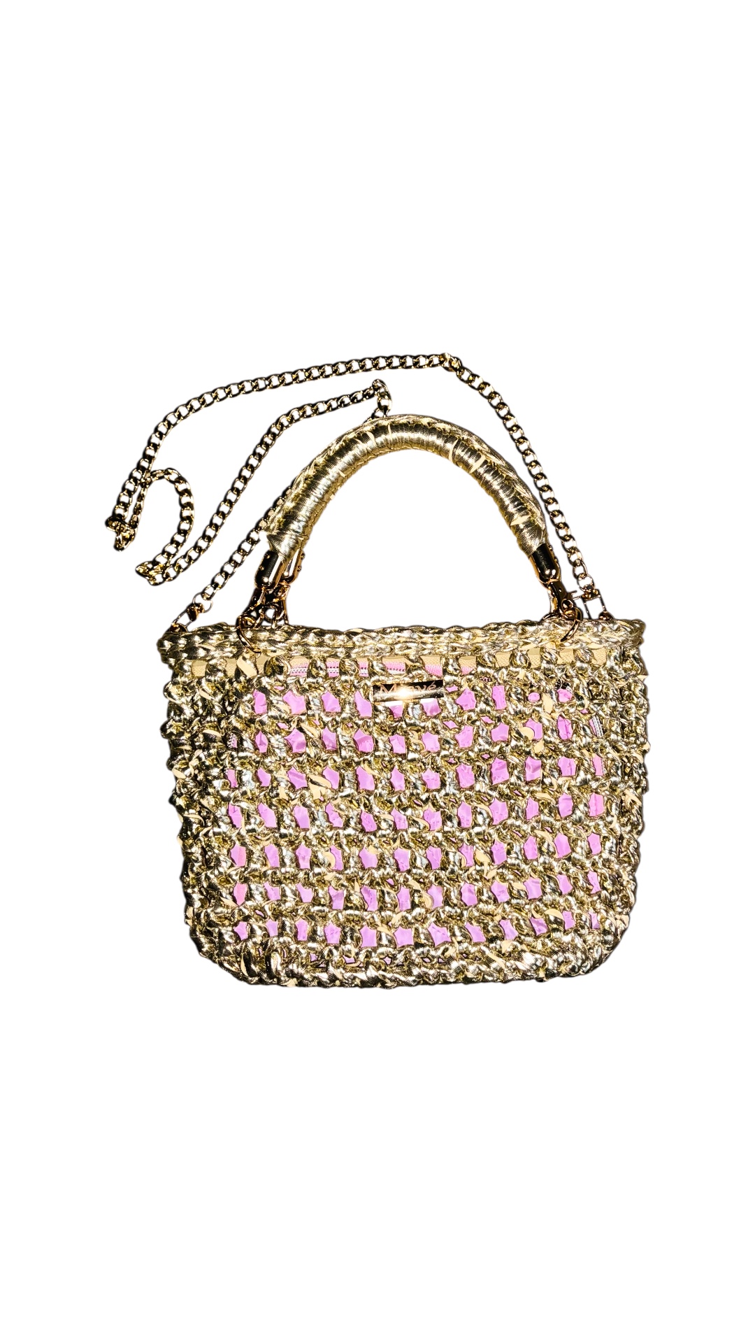 Gehäkelte Metallic Tasche aus T-Shirt Garn – handgemacht & stilvoll - Twyn. – Bild 11