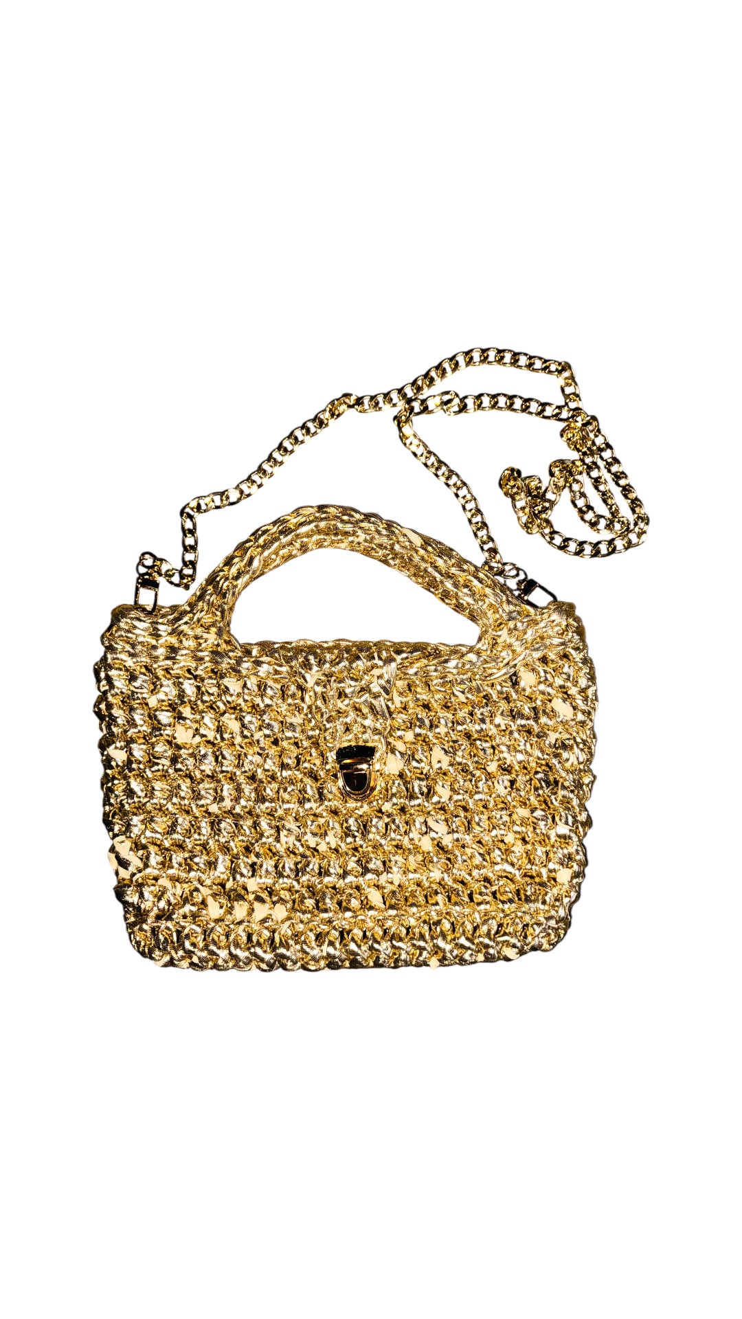 Gehäkelte Metallic Tasche aus T-Shirt Garn – handgemacht & stilvoll - Twyn. – Bild 13