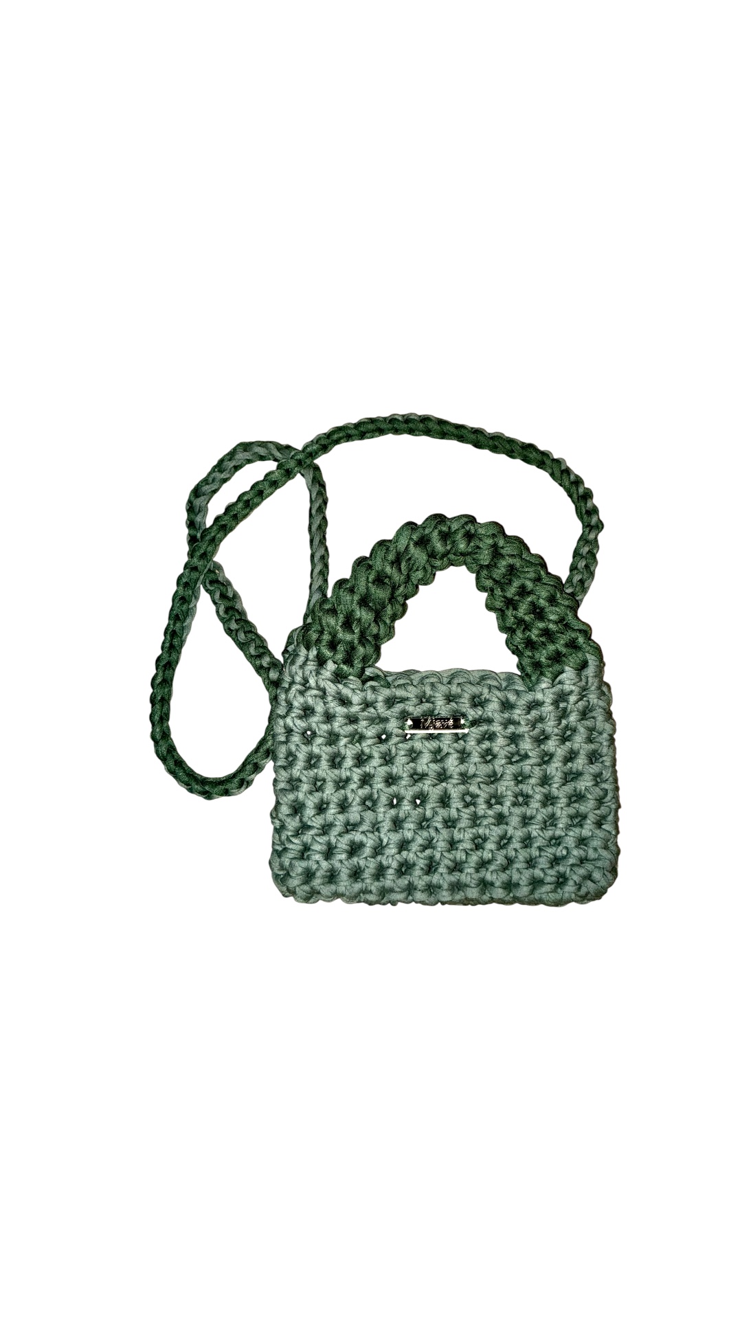 Handgehäkelte Handtasche in grün
