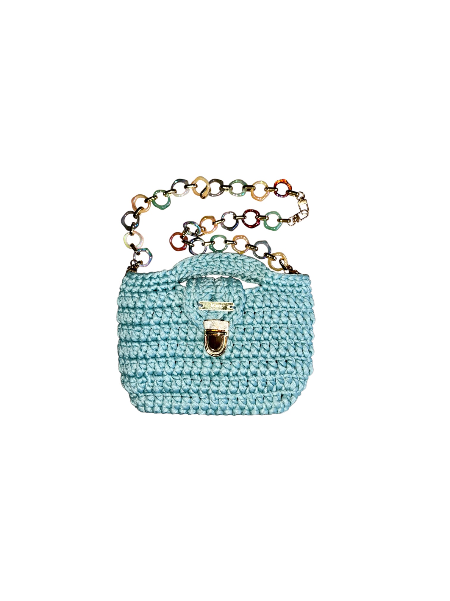 Gehäkelte Mint Handtasche Frauen