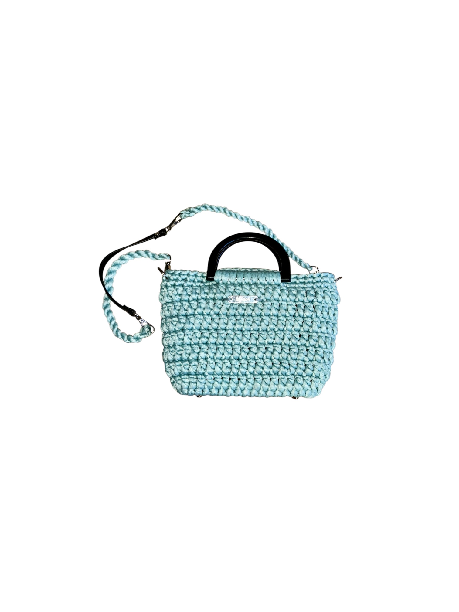 Mint Häkel Handtasche Mira, handgemacht & nachhaltig – Bild 3