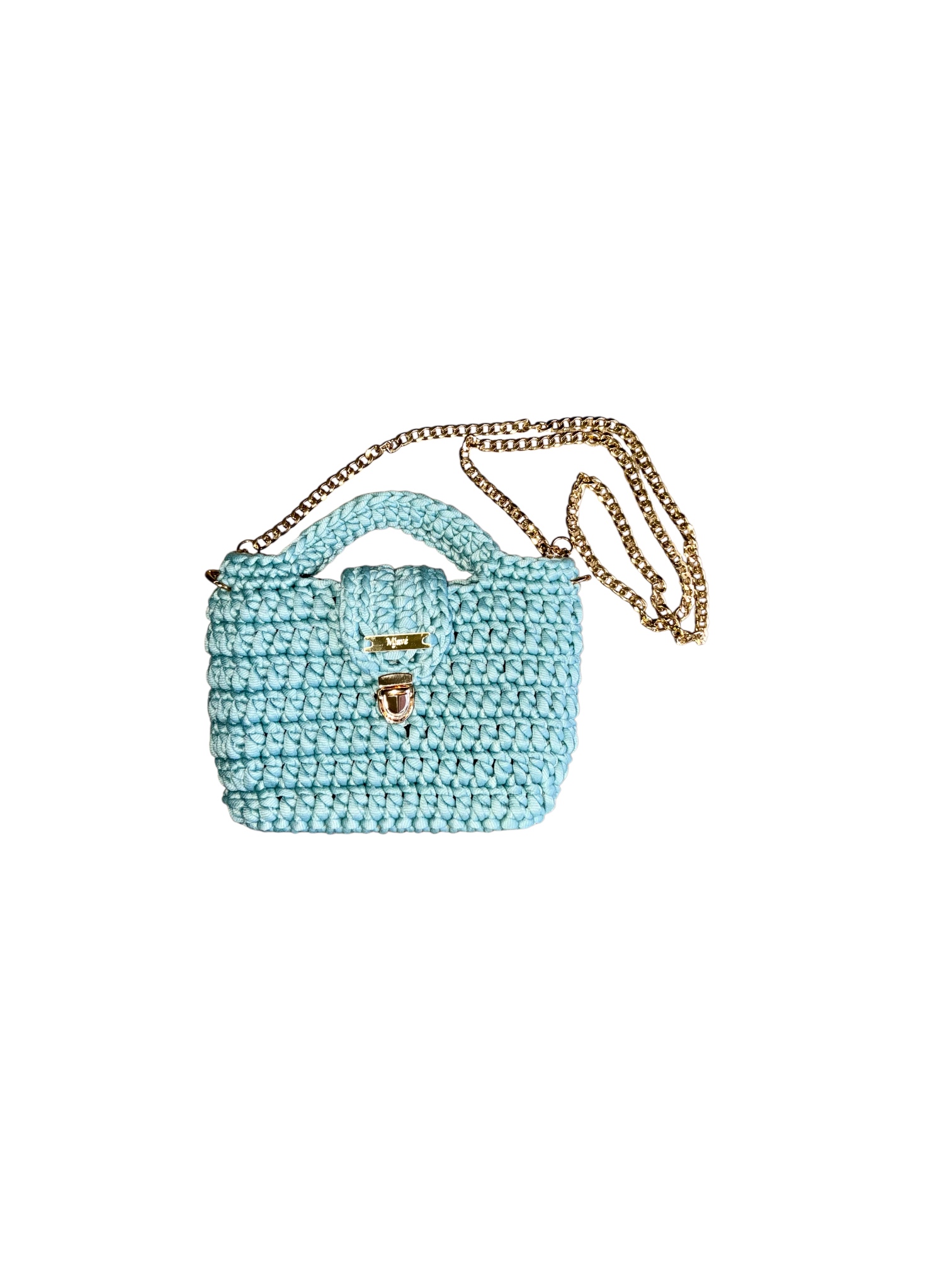Mint Häkel Handtasche Mira, handgemacht & nachhaltig – Bild 10