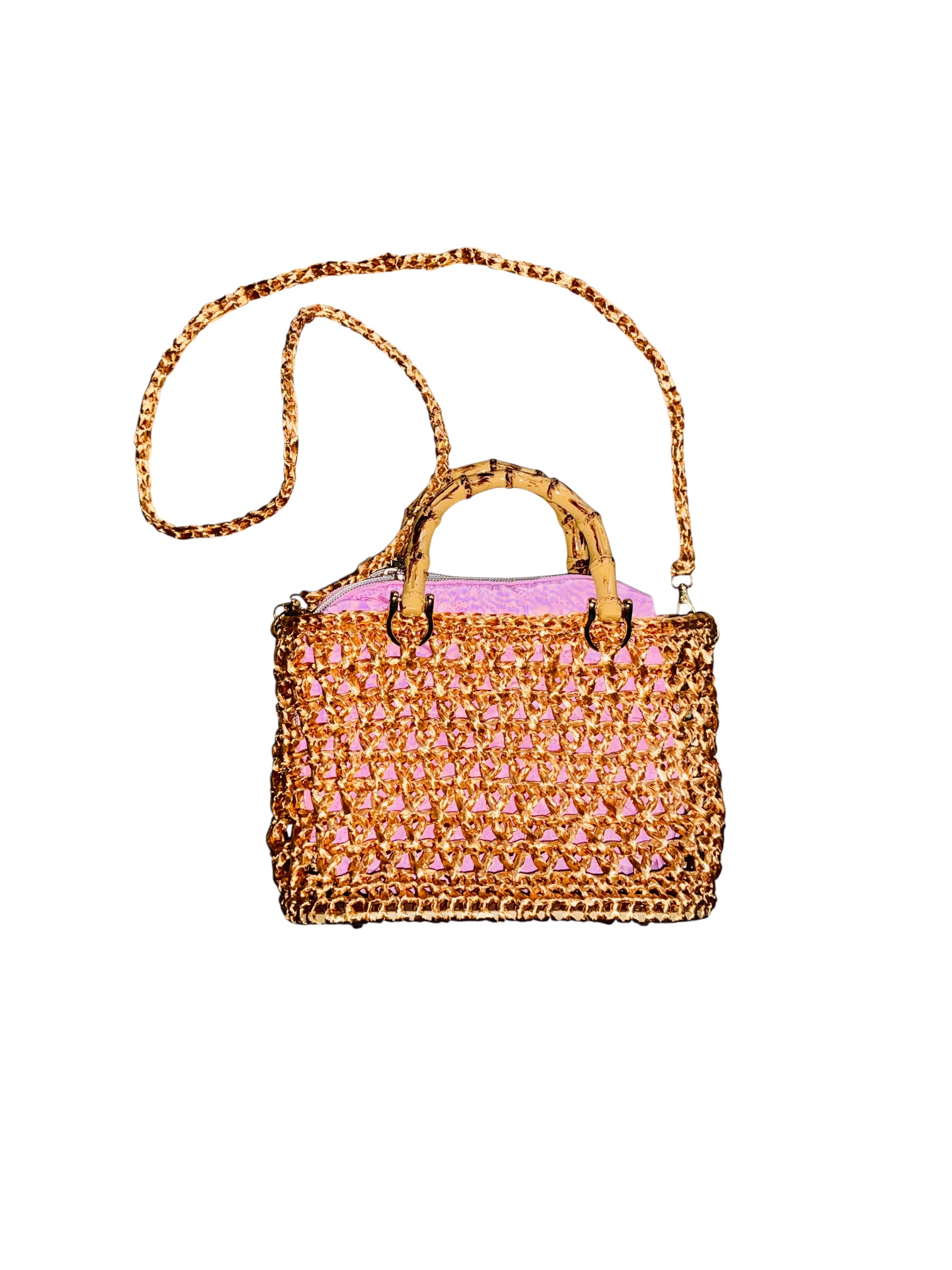 Stylische Raffia Tasche für Sommer und Urlaub