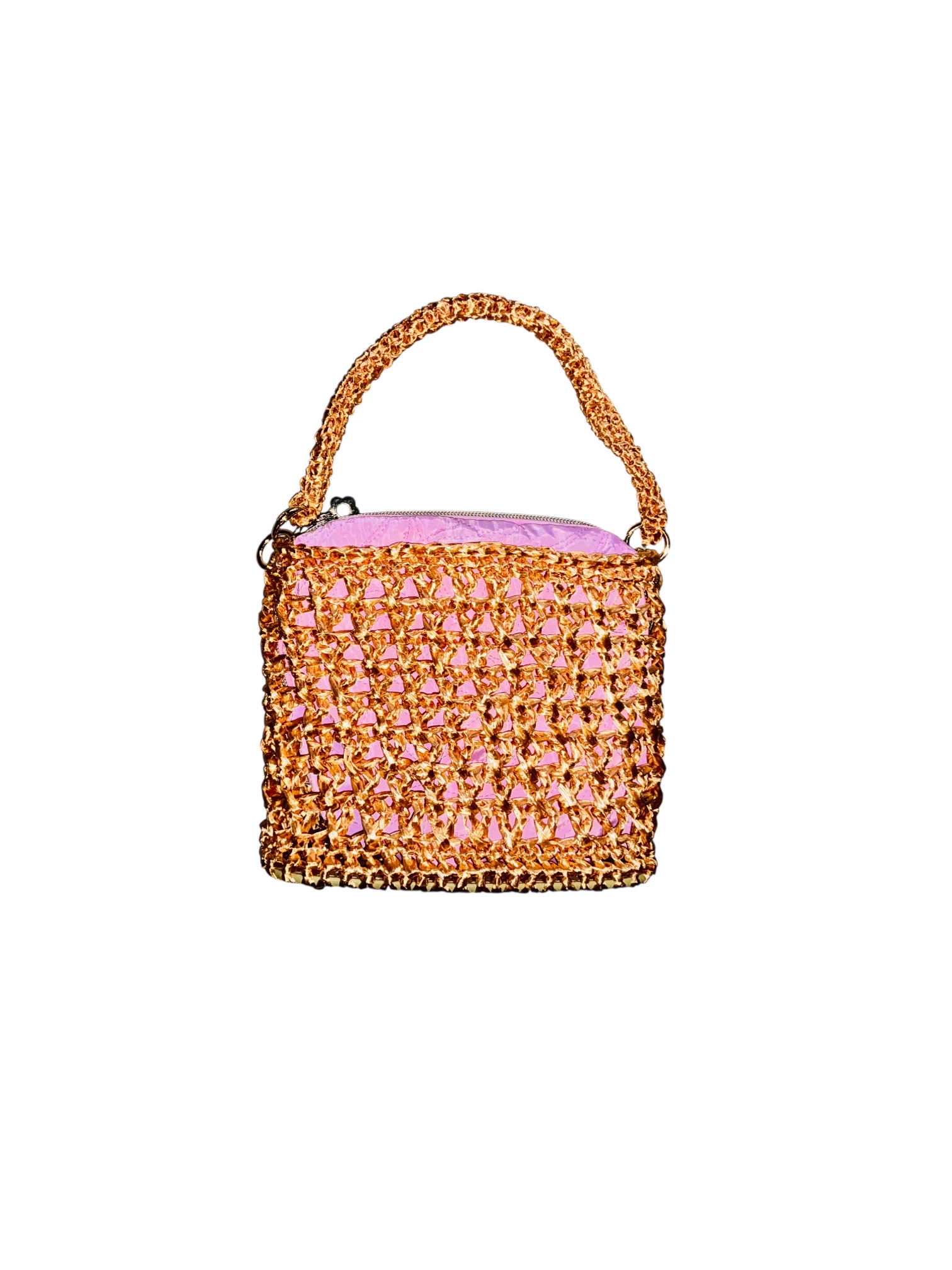 Leichte handgemachte Sommertasche aus Raffia