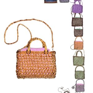 Mini Raffia Tasche handgemacht im Boho Stil