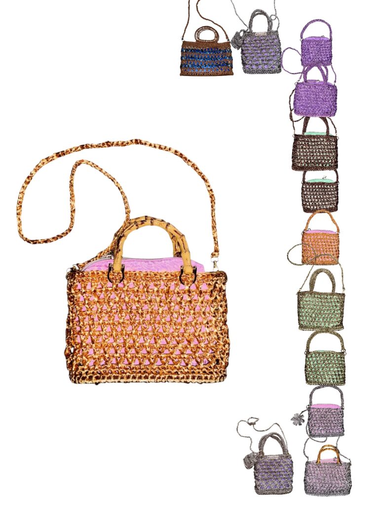 Mini Raffia Tasche handgemacht im Boho Stil