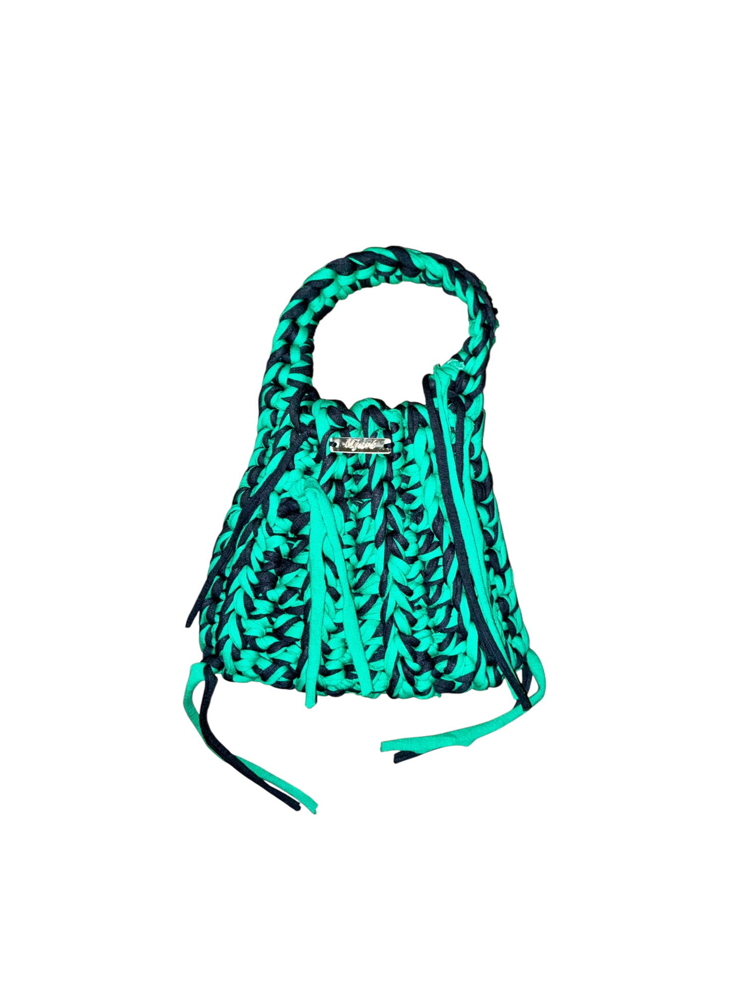 Handgehäkelte nachhaltige Handtasche aus recyceltem Textilgarn - NALA – Bild 18
