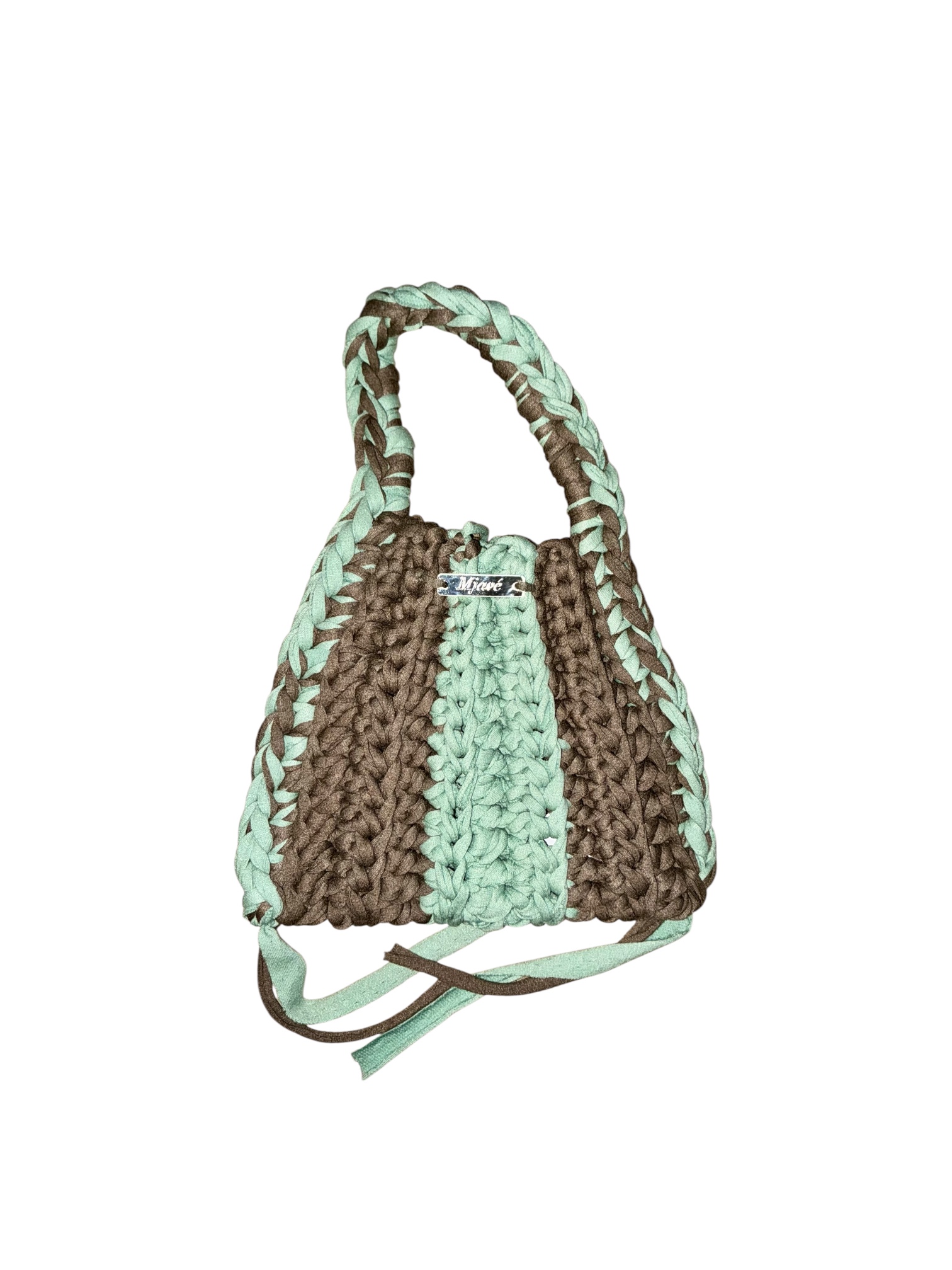 Handgehäkelte nachhaltige Handtasche aus recyceltem Textilgarn - NALA – Bild 13