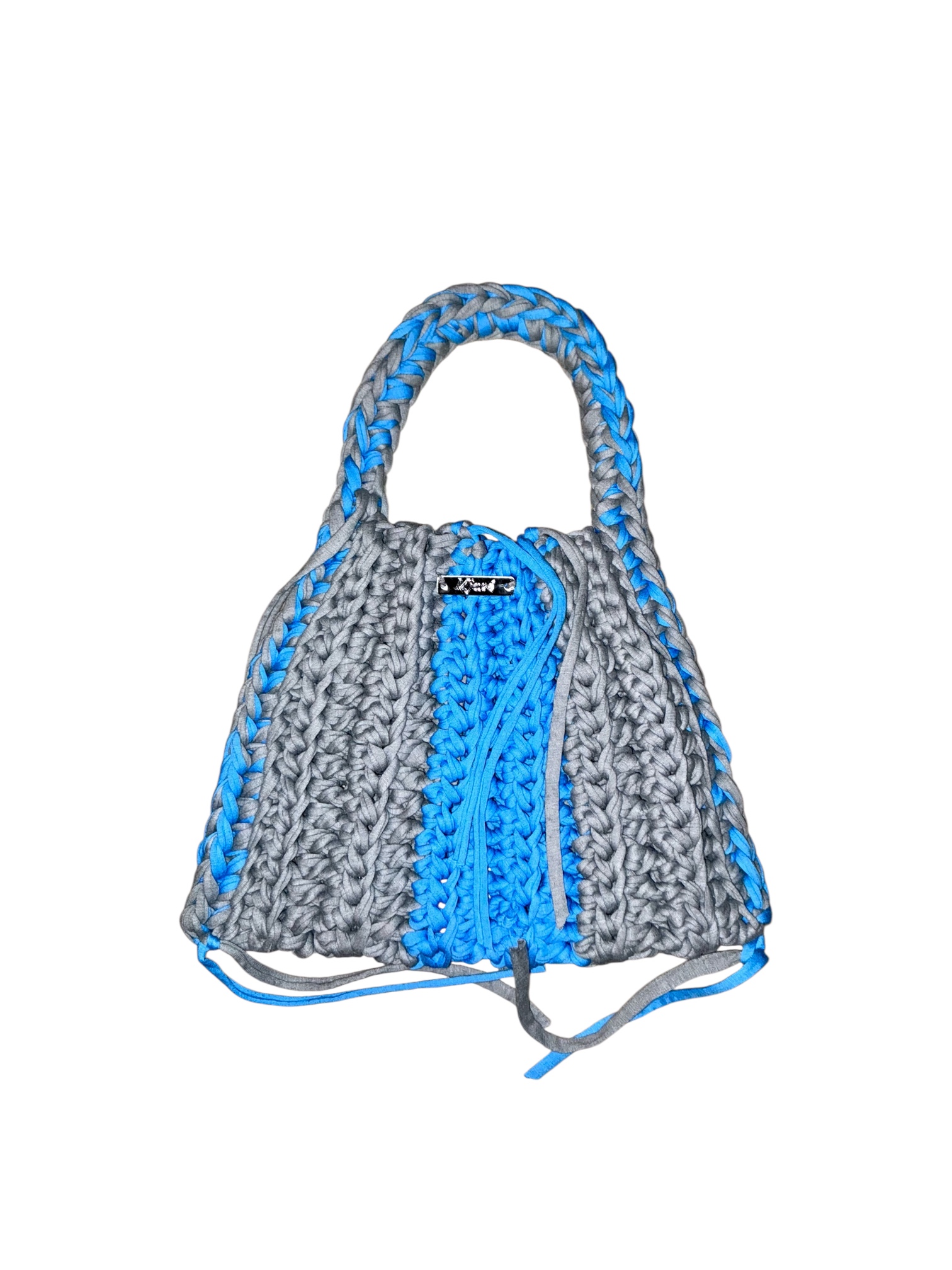 Handgehäkelte nachhaltige Handtasche aus recyceltem Textilgarn - NALA – Bild 15