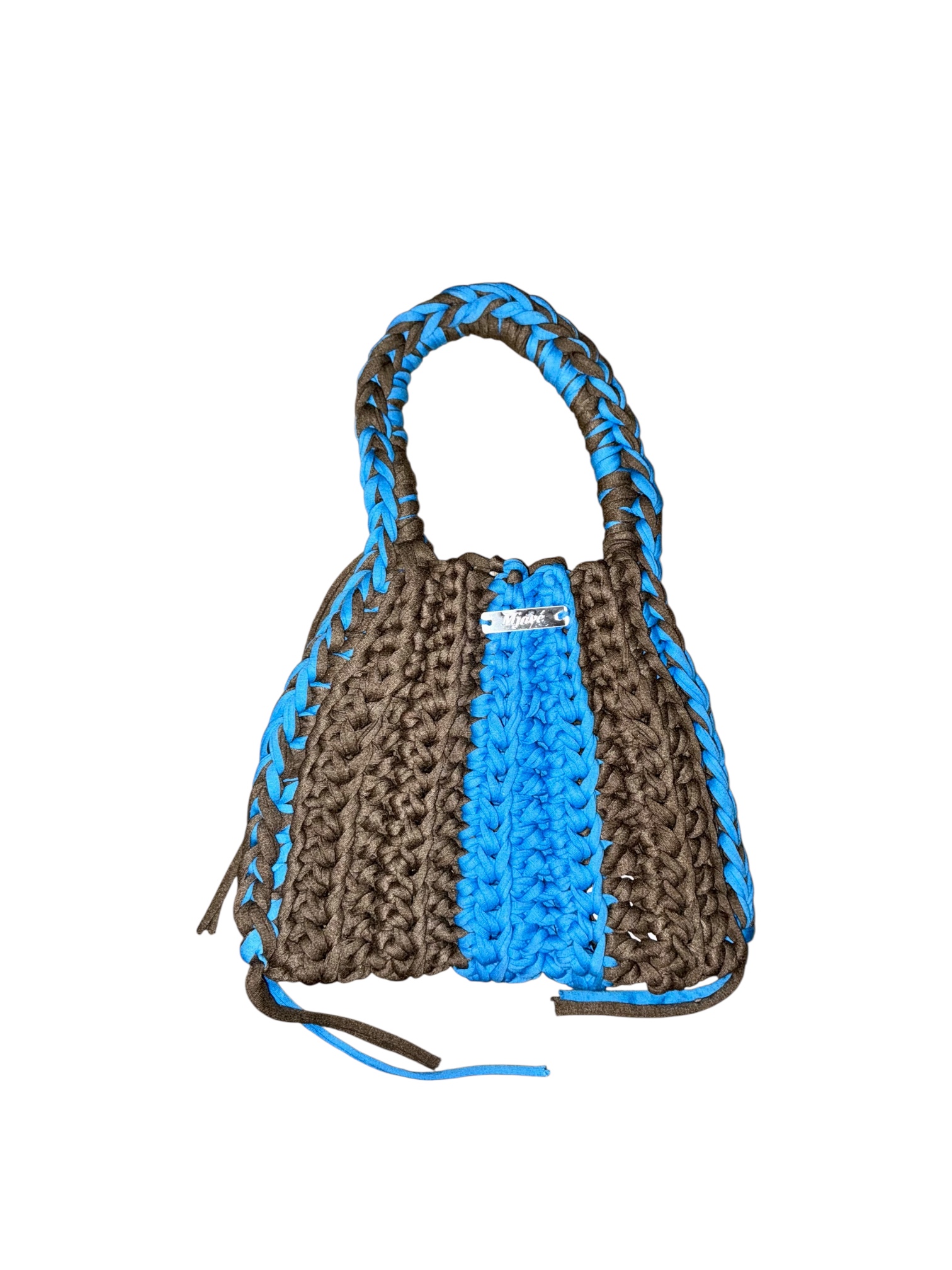 Handgehäkelte nachhaltige Handtasche aus recyceltem Textilgarn - NALA – Bild 4