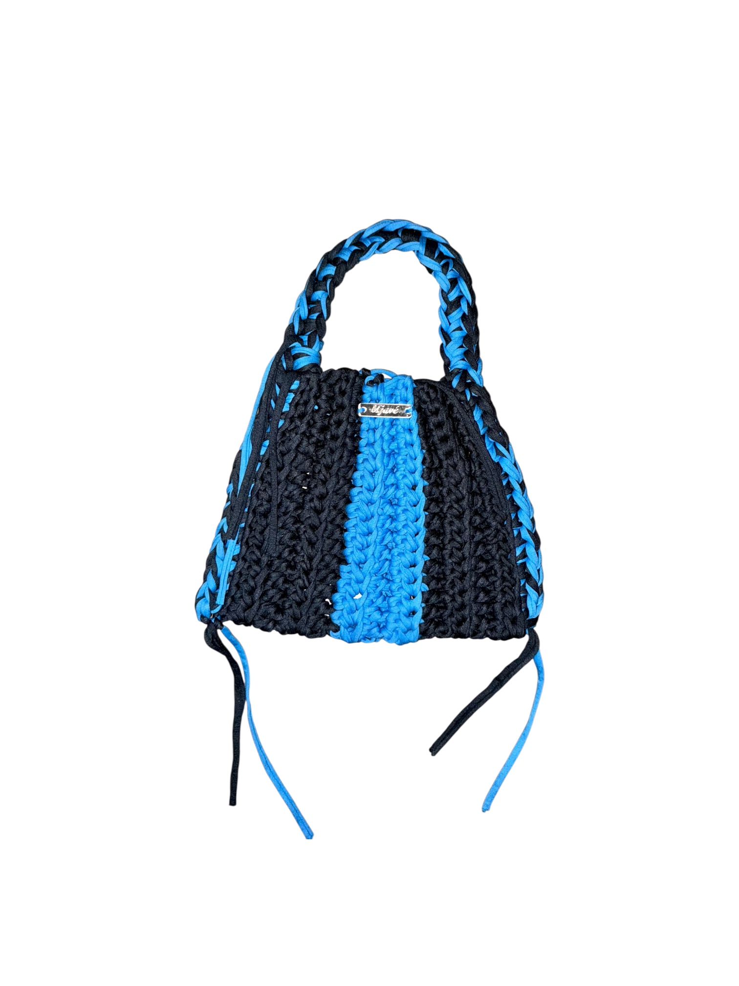 Handgehäkelte nachhaltige Handtasche aus recyceltem Textilgarn - NALA – Bild 11
