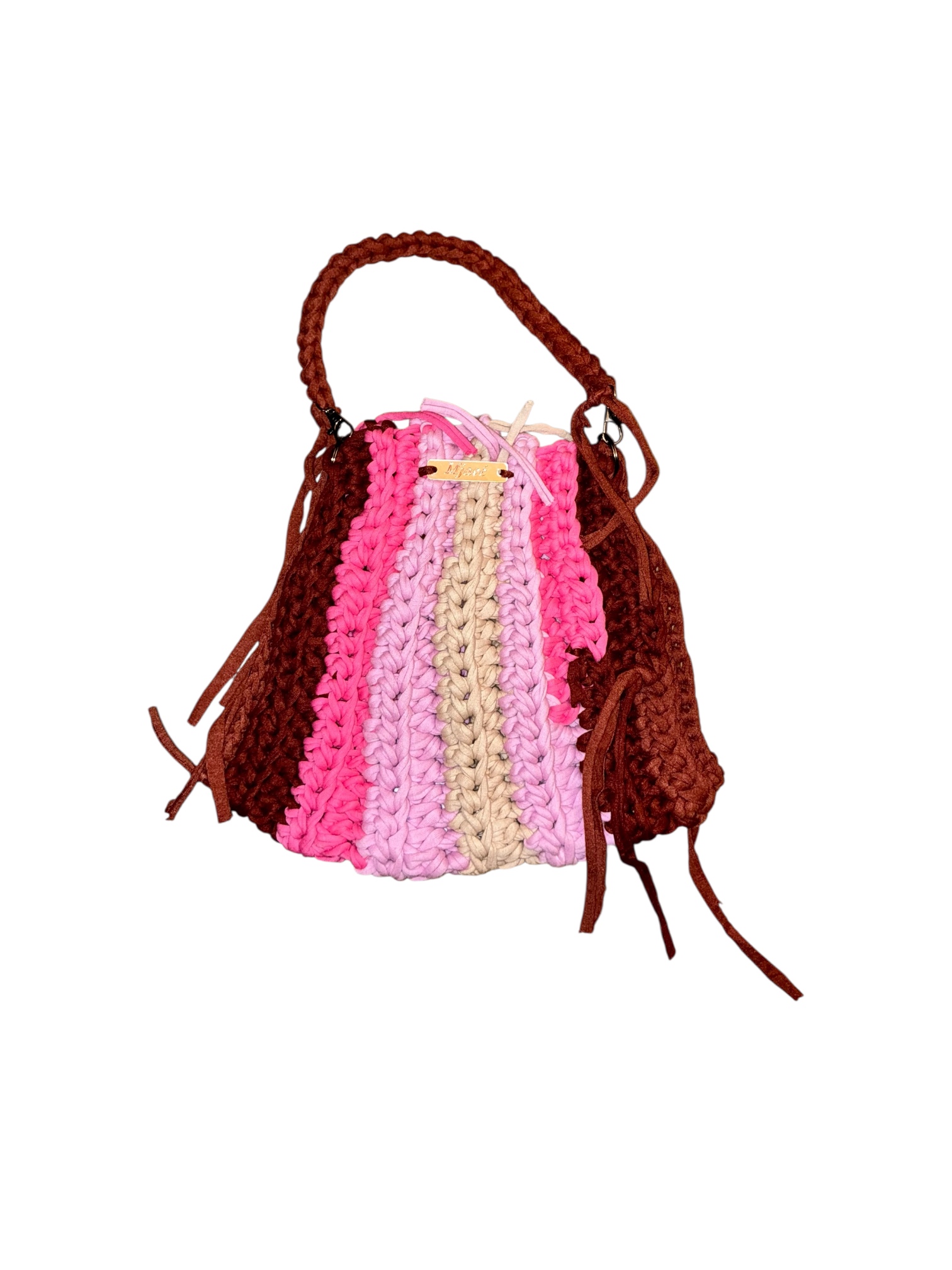 Nachhaltige handgemachte Beuteltasche für Damen im Boho Stil