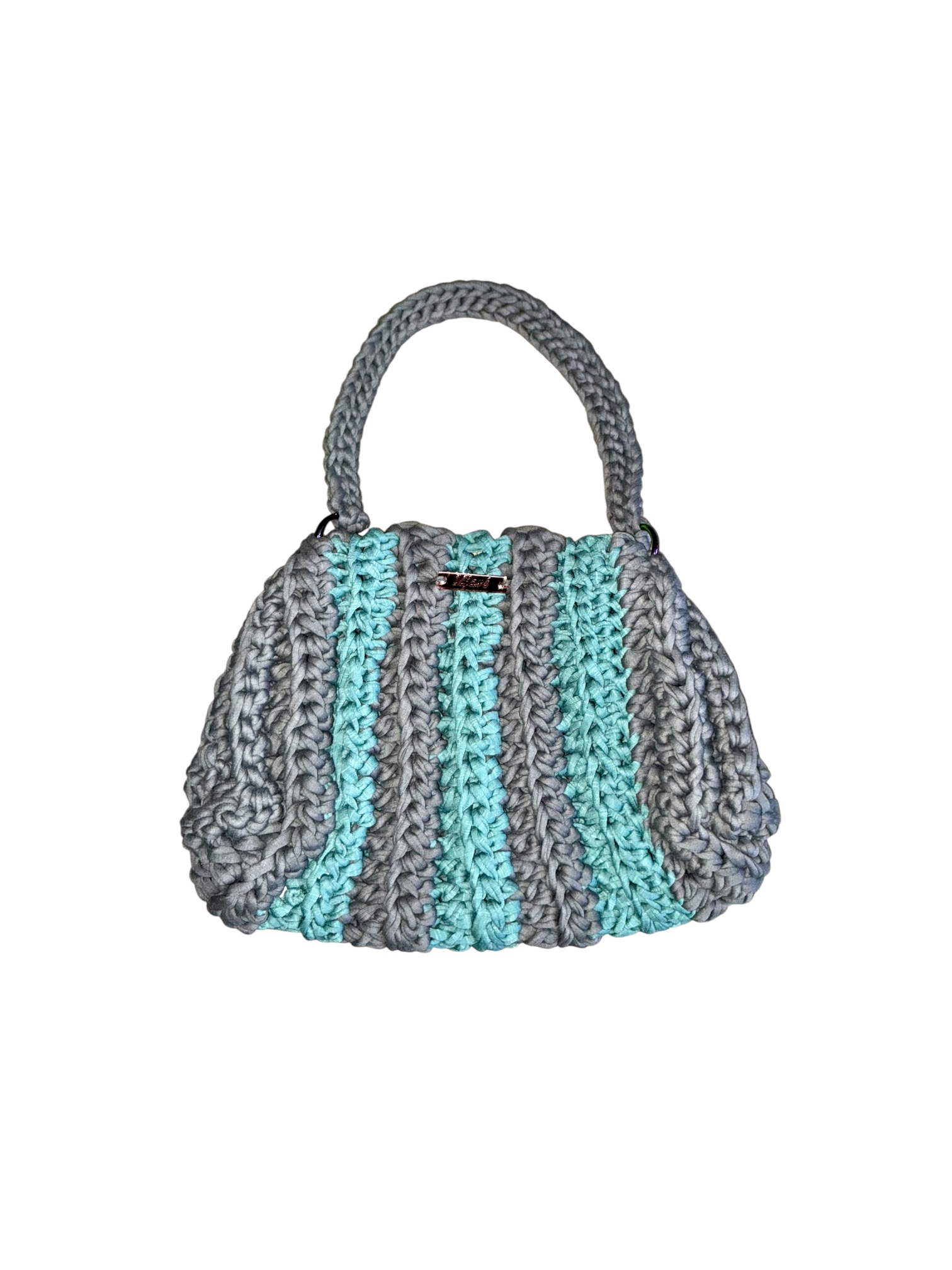 Nachhaltige Häkeltasche handmade aus recyceltem T-Shirt-Garn - ARIEL. – Bild 8
