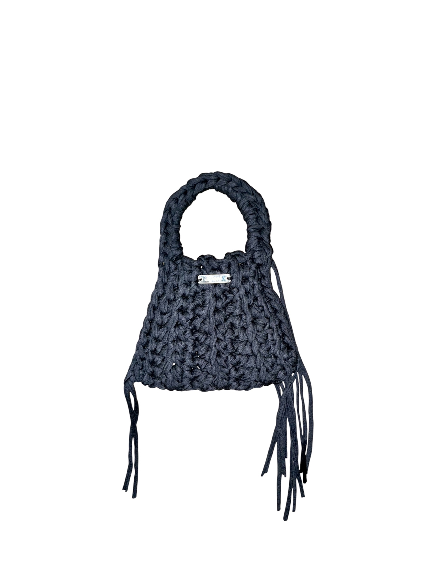 Handgehäkelte nachhaltige Handtasche aus recyceltem Textilgarn - NALA – Bild 7