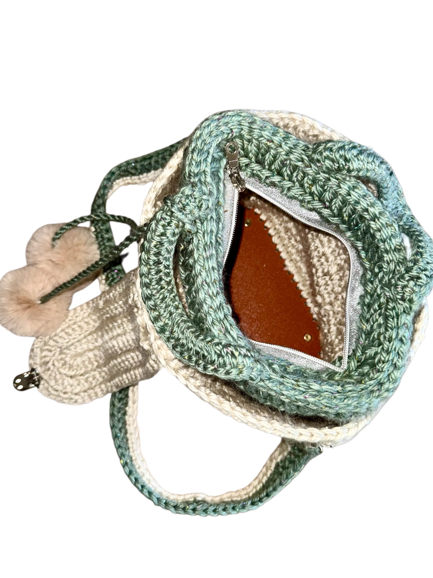 Umhängetasche In beige grün