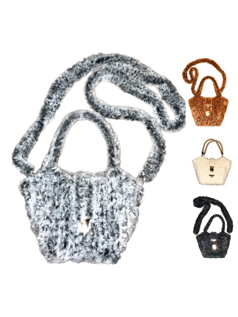 Teddy Tasche Damen flauschig handgemacht Furré Édition