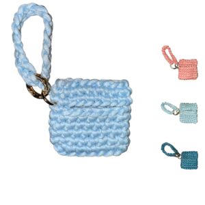 AirPods Hülle Gehäkelt Boho Taschenanhänger Keychain Handgemacht Geschenk für Frauen Stylisch Einzigartig 8x8 cm