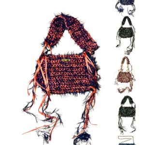 Raffia-Tasche Damen Boho, handgemacht, leicht, mit Kunstpelzdetail, elegante Sommer-Tasche, Geschenkidee, RAFYUM Collection