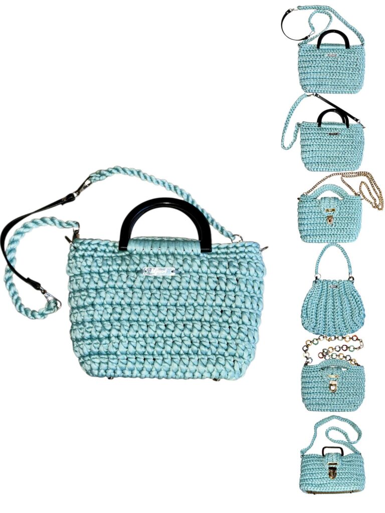 Mint Häkel Handtasche handmade Damen