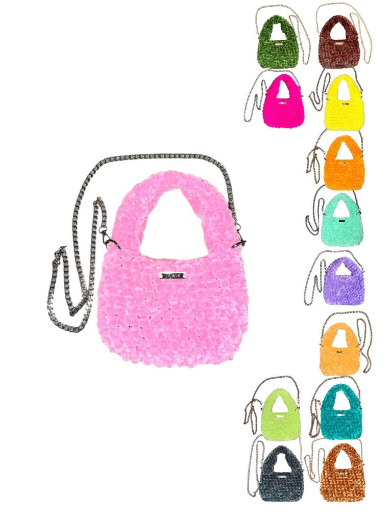 Chenille Mini Bag Kette flauschige Tasche moderne Clinté