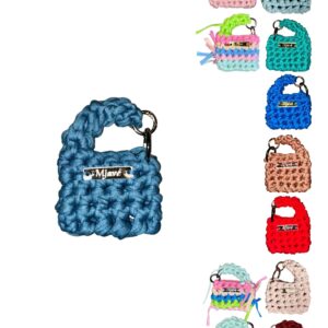 AirPods-Hülle gehäkelt, mit Karabiner, Keychain & Taschenanhänger – Kopfhörerhülle, Schlüsselanhänger, Geschenkidee für Frauen, handgemacht