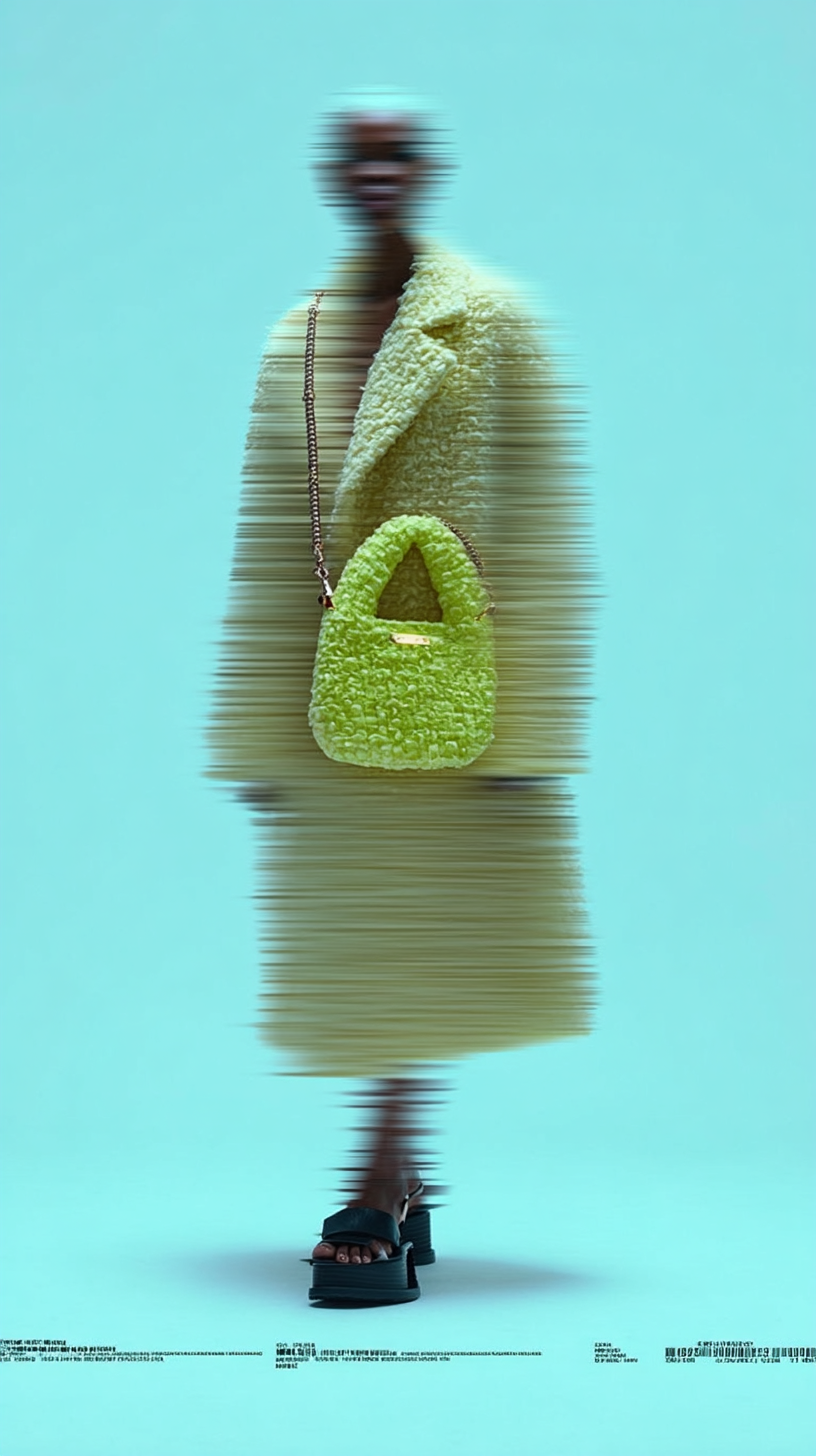 Chenille Mini Bag Clinté – handgehäkelte Tasche mit Kette. – Bild 7
