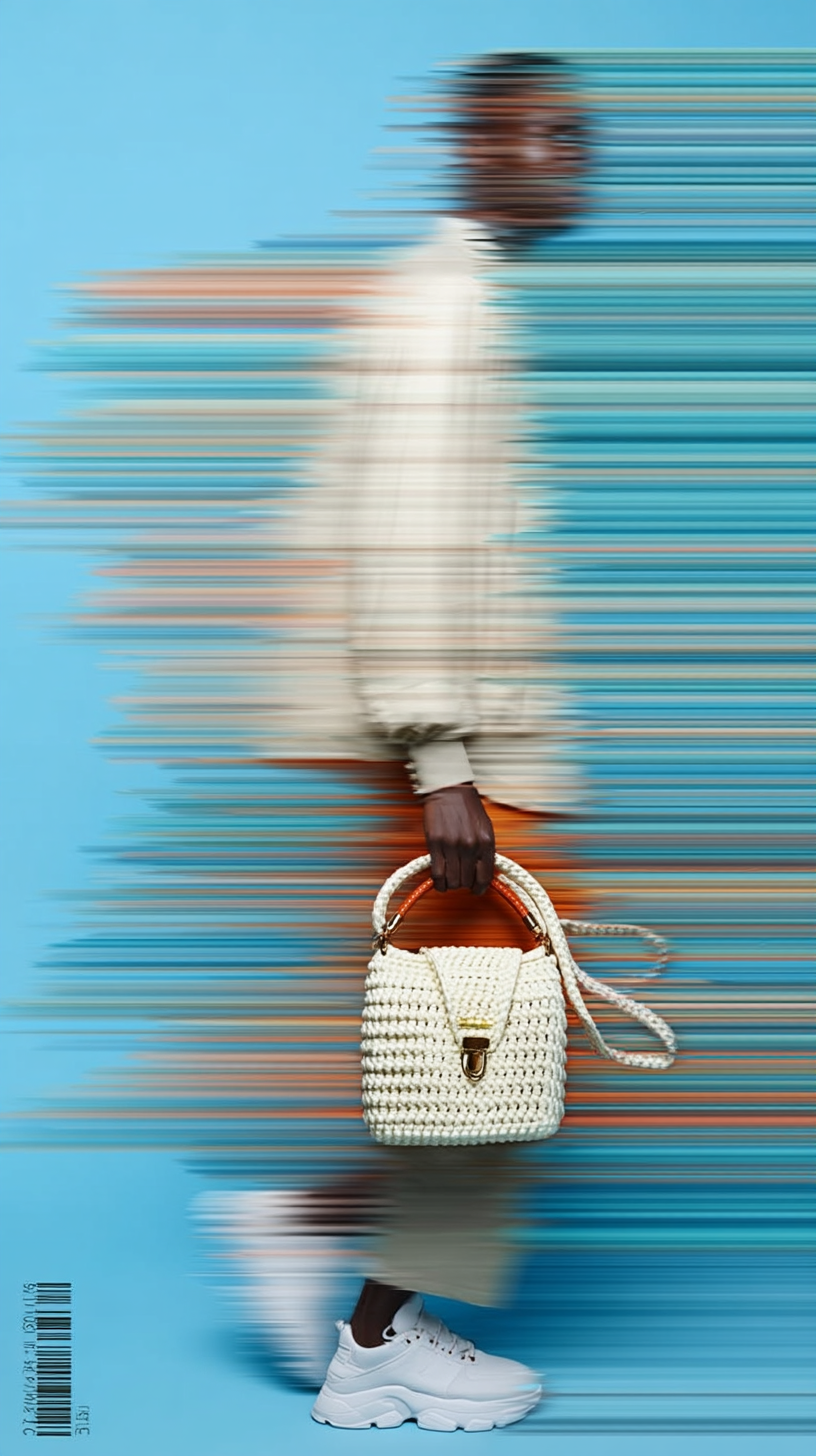 Mini Häkeltasche mit Kunstlederboden