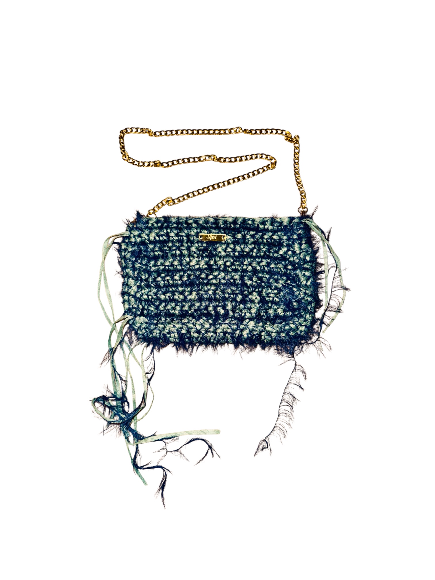 leichte Raffia Tasche Boho Sommertasche mit Kunstpelzdetail von MJAVÉ