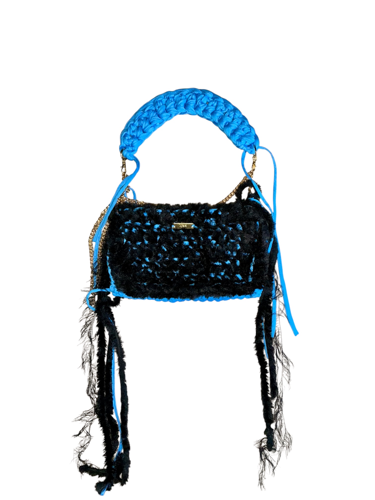 Teddy Bag aus Teddygarn In schwarz blau